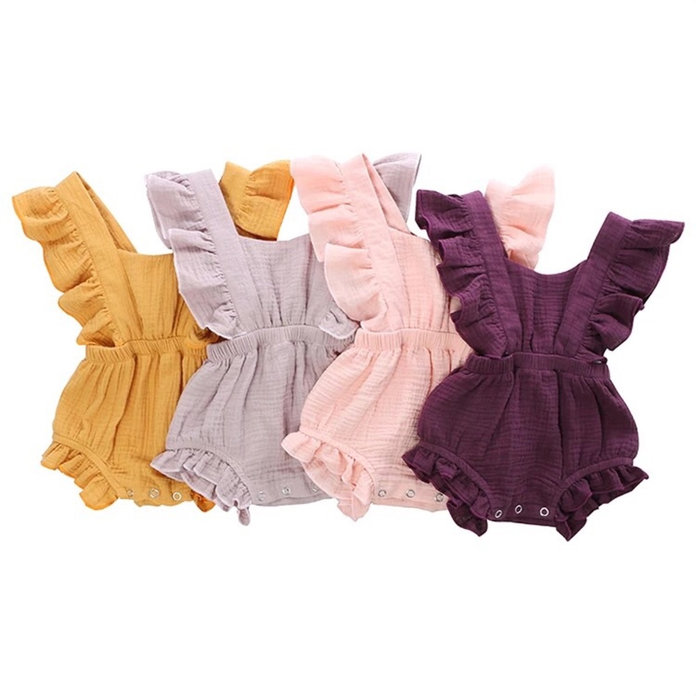 Infant/Toddler Girl Ruffled Romper Sleeveless